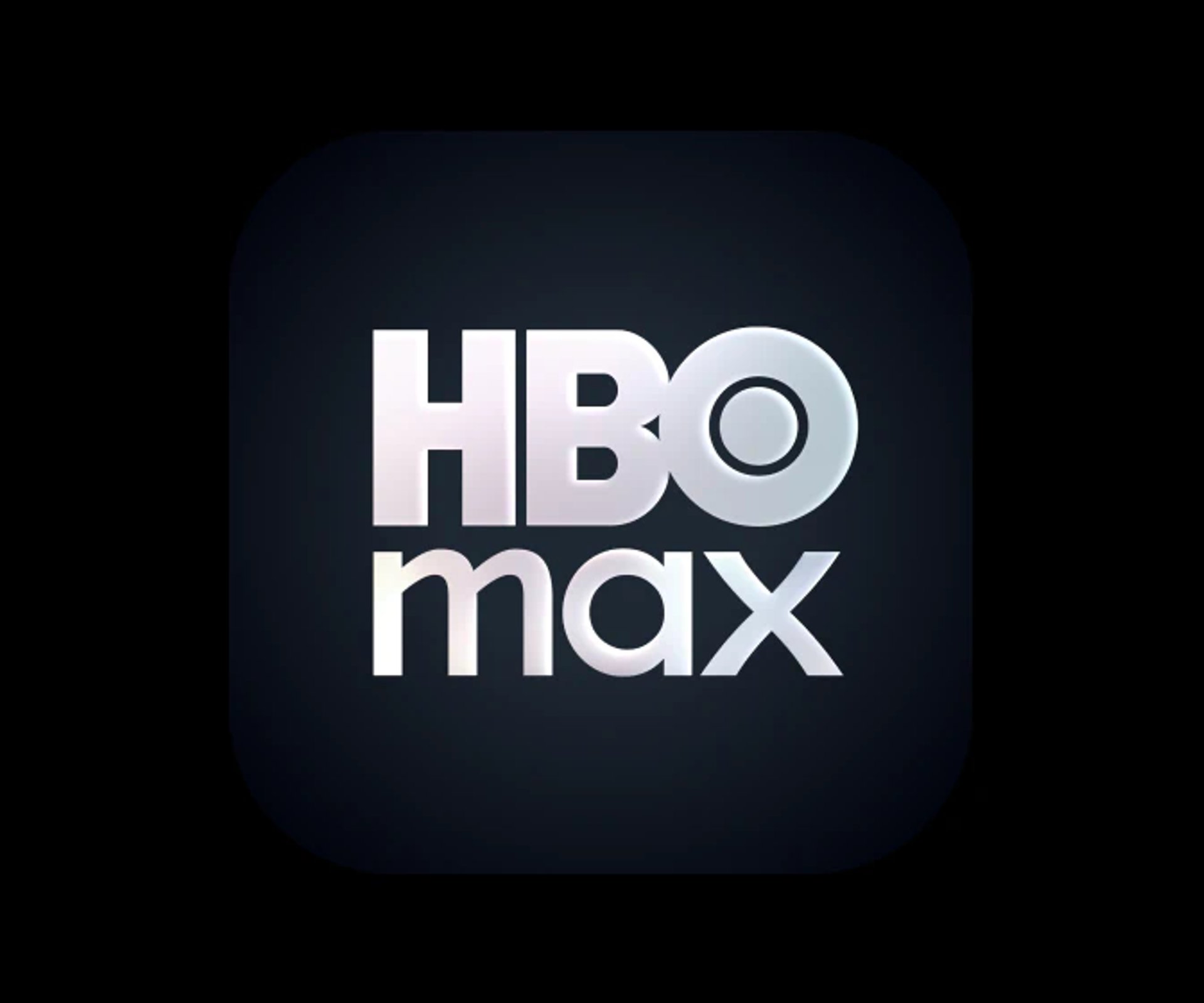 HBO Max-logo i hvidt på mørk baggrund, vist som et mobilikon.