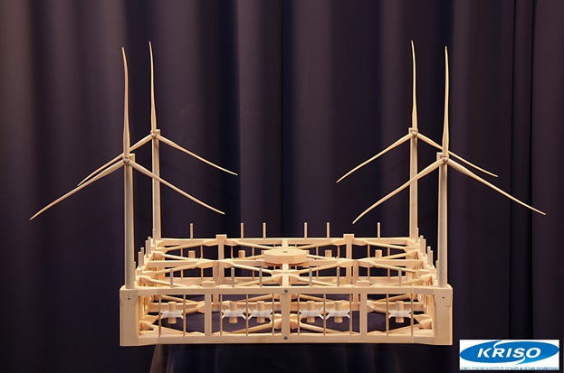Wind energy platform, turbine, wind tunnel facility, model testing, KRISO, FORCE Technology, model test,