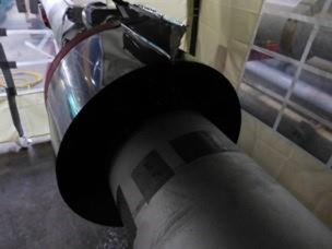 Nærbillede af stigerør med indstøbte sensorer