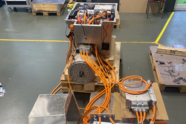 EMC testing the complete driveline for a Land Rover Defender.