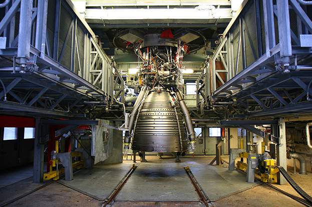 Raketdysen klar til test.