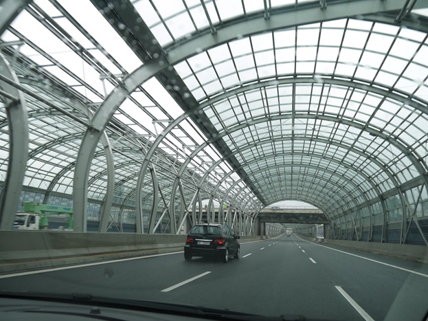 Transparent motorway cover