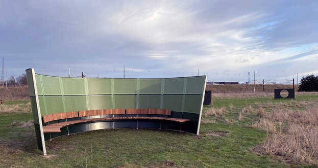 Stillebænken i Vallensbæk ved København er blevet en oase for støjen fra nærliggende trafik