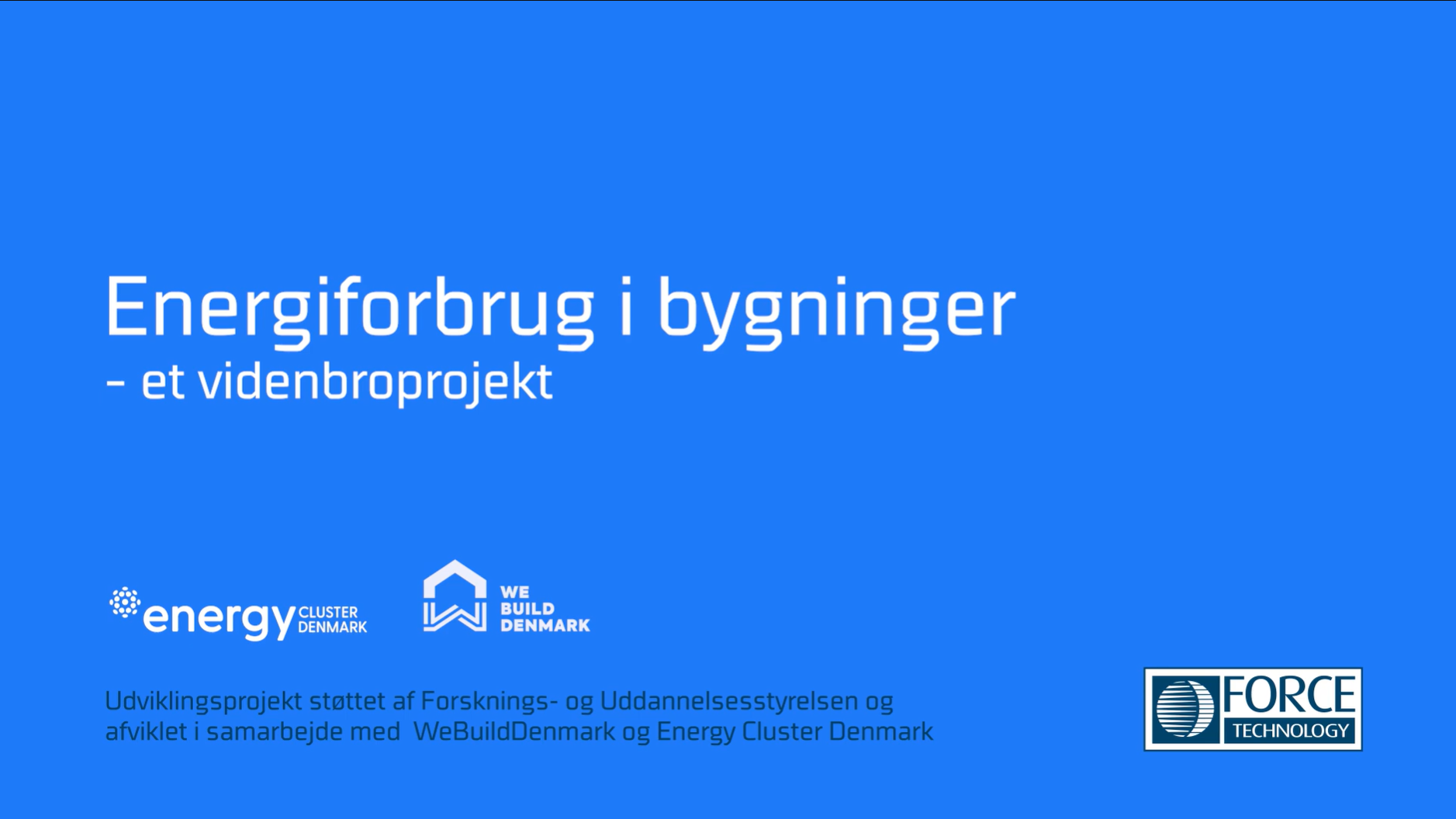Energy consumption in buildings – a demonstration project