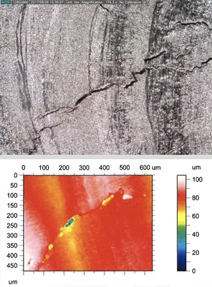 Revne i svejsesoem på plade