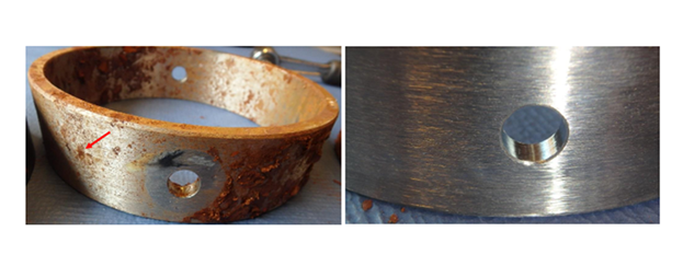 Figure 2c High Cr CRA steel coupons after exposure to formation water + ScCO2 + impurities at Welltec's facility.