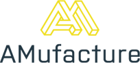 Amufacture Logo Stacked Hero Yellow Navy Small